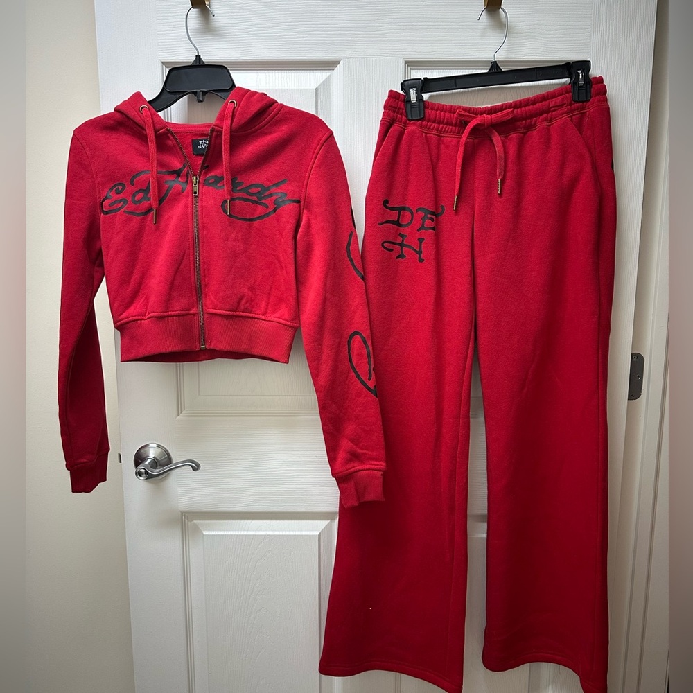 Ed Hardy red tracksuit